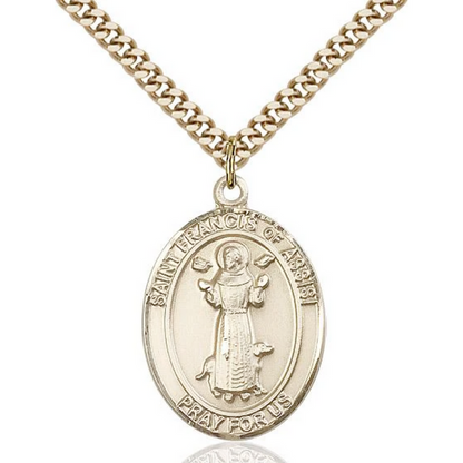 St. Francis of Assisi Medal & Chain | Gold Filled & Sterling Silver