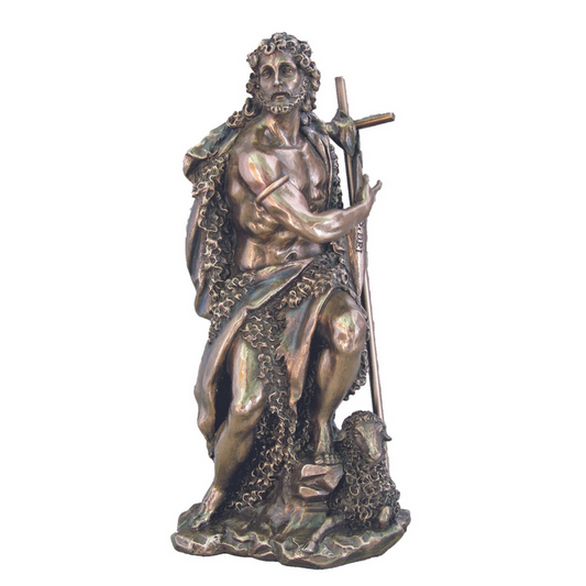 St. John the Baptist Statue – 9.5" | Cold-Cast Bronze | Goldscheider Veronese