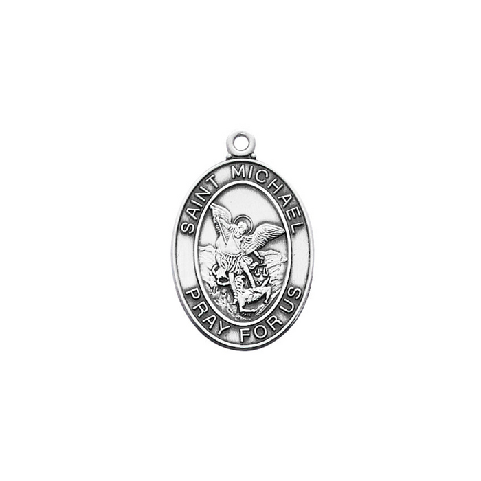 St. Michael Medal Sterling Silver Necklace | McVan