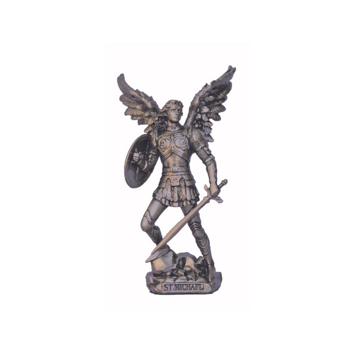 St. Michael the Archangel Bronze Statue | Goldscheider of Vienna