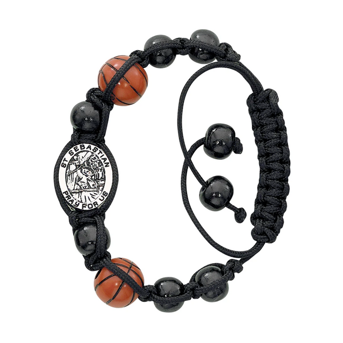St. Sebastian Adjustable Basketball Bracelet