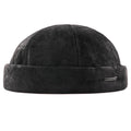 Leather Docker Hat - Black