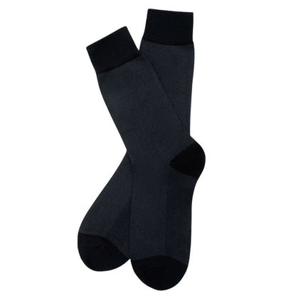 Stuarts London Brian Oak Birds Eye Patterned Socks - Black