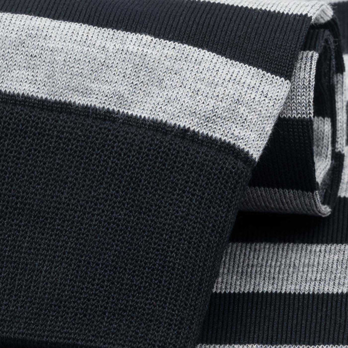 Stuarts London Brian Oak Block Stripe Socks - Black