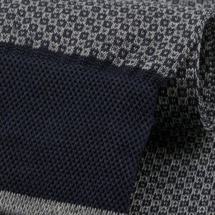 Stuarts London Brian Oak Geometric Pattern Socks - Steel Grey
