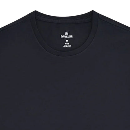 Stuarts London Brian Oak Pure Supima Cotton T-Shirt - Black