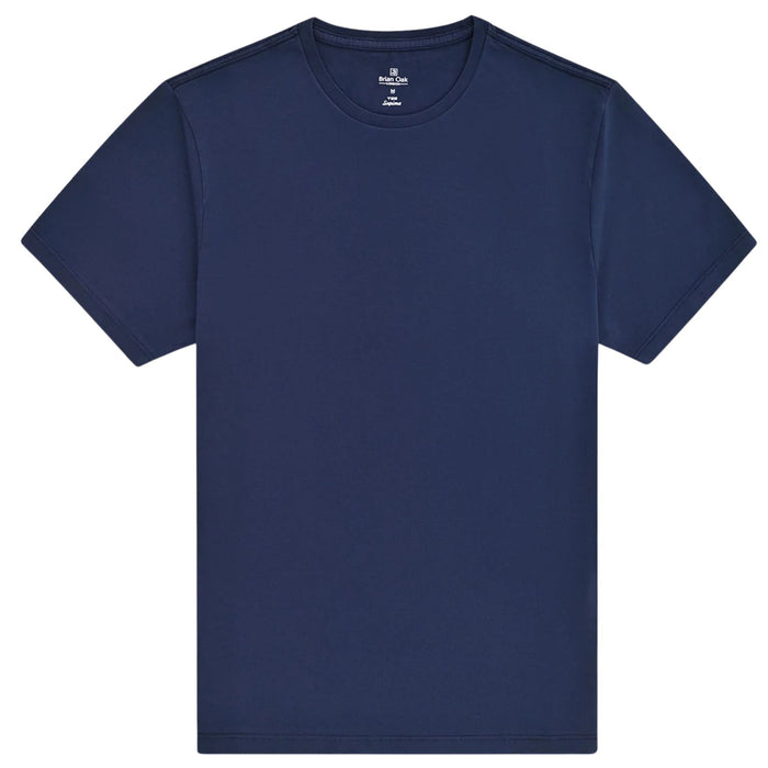 Stuarts London Brian Oak Pure Supima Cotton T-Shirt - Navy
