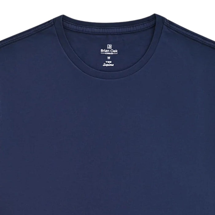 Stuarts London Brian Oak Pure Supima Cotton T-Shirt - Navy