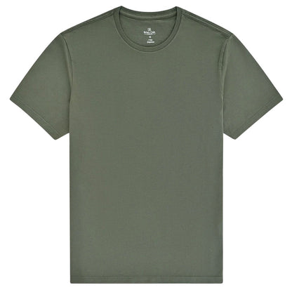 Stuarts London Brian Oak Pure Supima Cotton T-Shirt - Olive