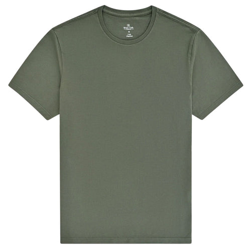 Stuarts London Brian Oak Pure Supima Cotton T-Shirt - Olive