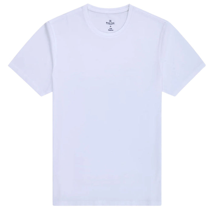 Stuarts London Brian Oak Pure Supima Cotton T-Shirt - White