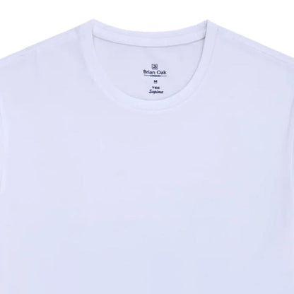 Stuarts London Brian Oak Pure Supima Cotton T-Shirt - White