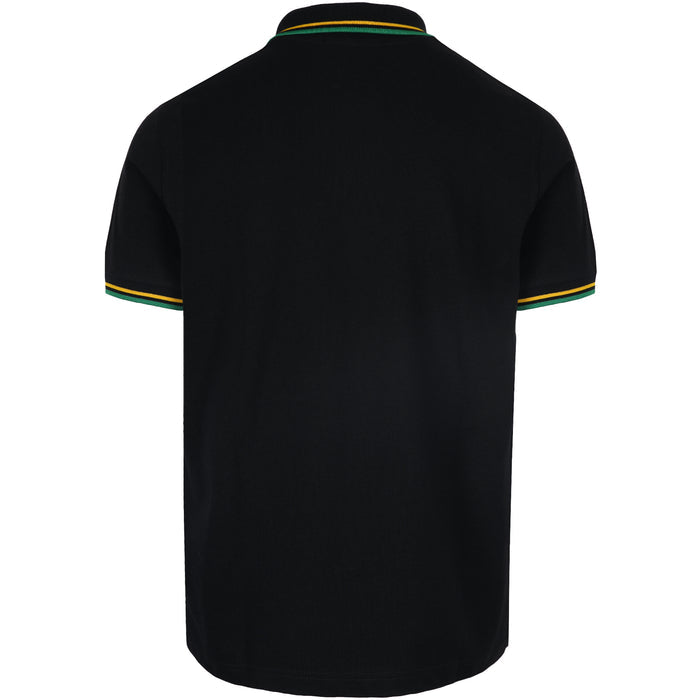 Stuarts x Fred Perry M12 Twin Tipped Polo - Black/Yellow/Green