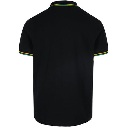 Stuarts x Fred Perry M12 Twin Tipped Polo - Black/Yellow/Green