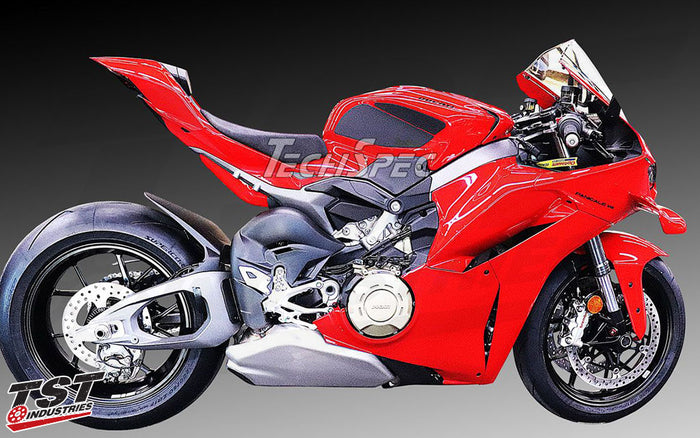 Upgrade your 2025+ Ducati Panigale / Streetfighter V4 with the TechSpec XL2 tank grips.