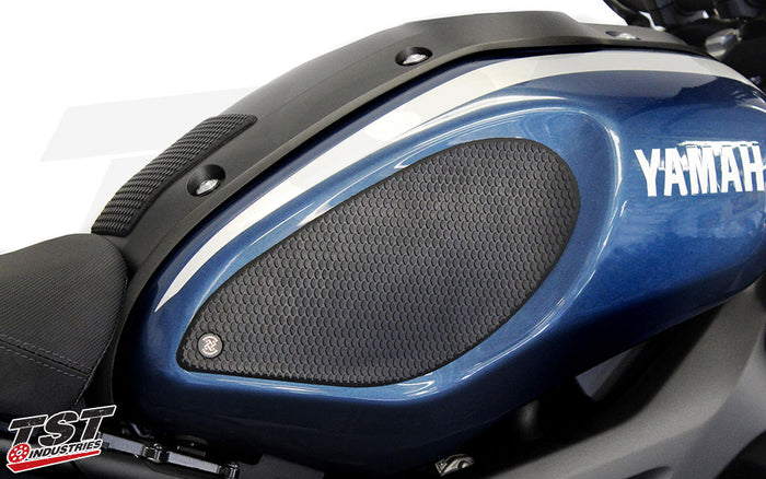 Gain improved knee grip and protect your tank at the same time. (Snake Skin kit shown)