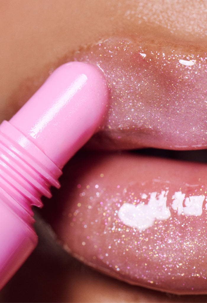 model's lips with peptide lip tint jelly bean