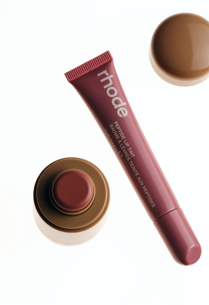 pocket blush tan line, peptide lip tint salty tan