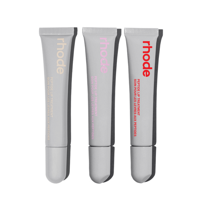peptide lip treatment salted caramel, rhode vanilla, strawberry glaze