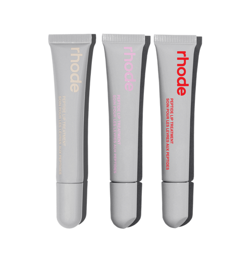 peptide lip treatment salted caramel, rhode vanilla, strawberry glaze