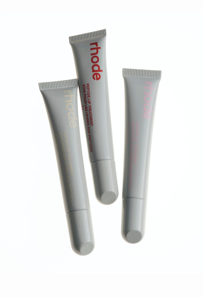 peptide lip tint salted caramel, strawberry glaze, rhode vanilla