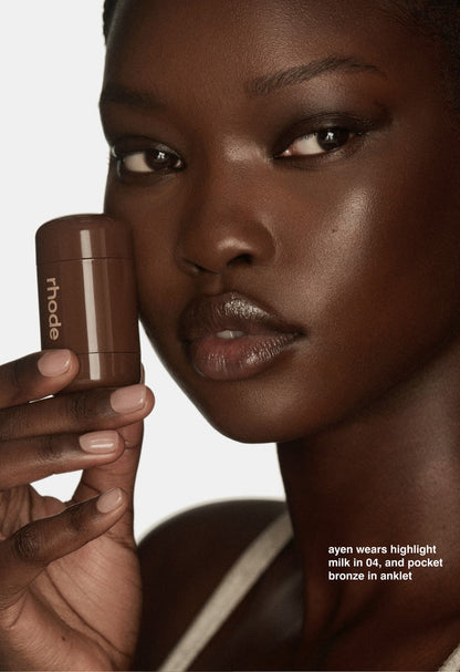 ayen wears highlight milk in 04, and pocket blush in anklet