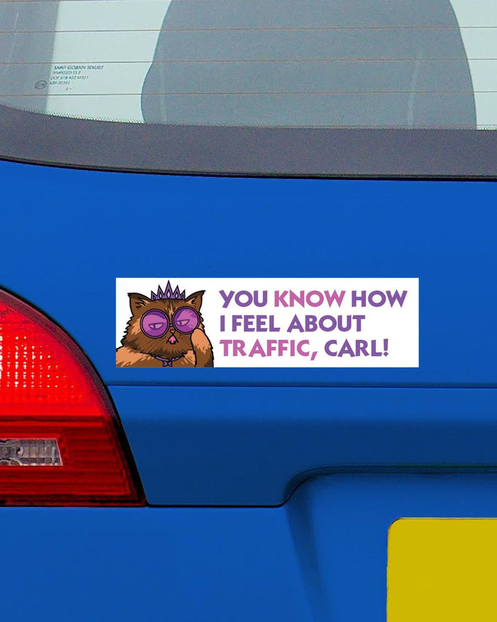 Traffic Bumper Sticker or Magnet