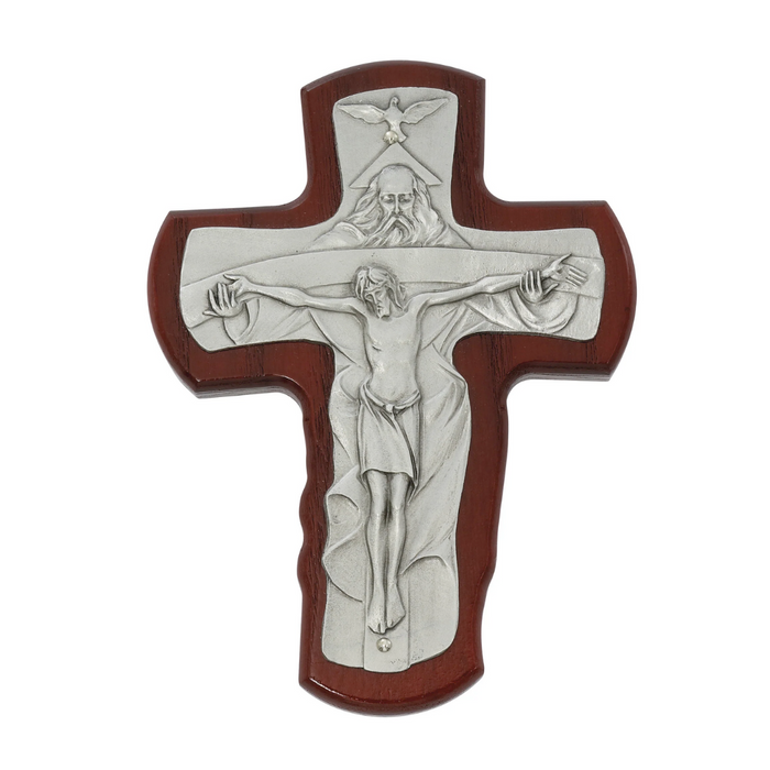 Trinity Crucifix - 5 1/2" Cherry Crucifix, Boxed