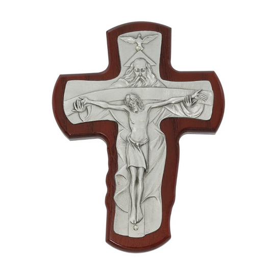 Trinity Crucifix - 5 1/2" Cherry Crucifix, Boxed