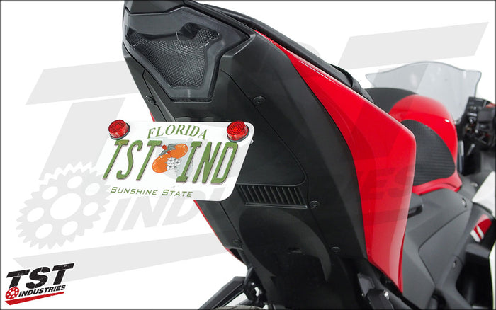Extend your license plate for a stock mounting location with easy visibility.