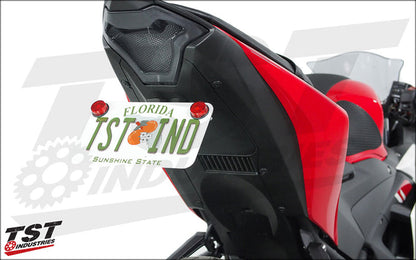 Extend your license plate for a stock mounting location with easy visibility.