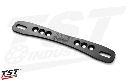 CNC machined aluminum bracket features a black anodized finish.