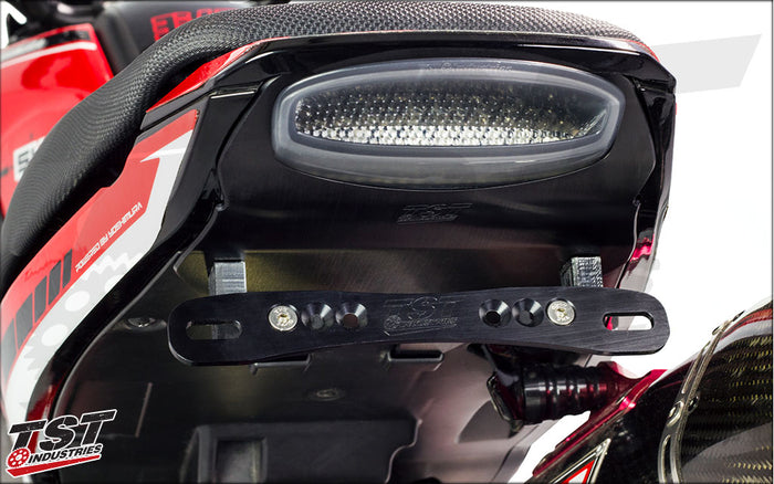 Adjustable License Plate Bracket (shown with optional Undertail / Integrated Taillight)