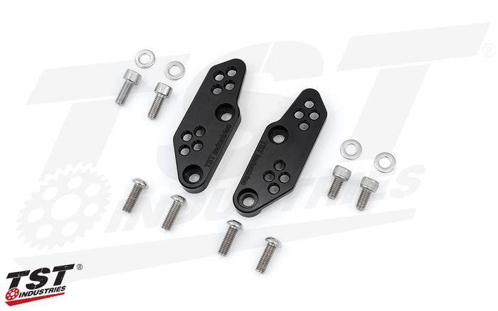 TST Adjustable Rearset Riser Brackets for Suzuki GSX-8S 2023+ / GSX-8R 2024+