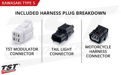 Kawasaki Type 5 wire harness plug details.