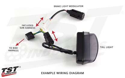How to connect the TST Brake Light Modulator using the included plug-and-play wire harness.