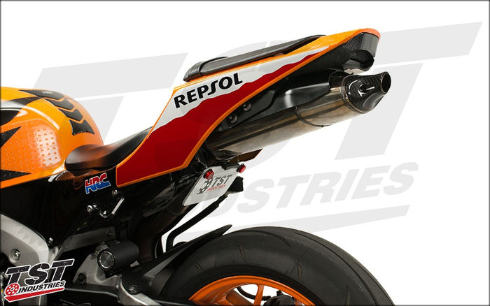 TST Industries Carbon Fiber Exhaust Tip for the 2013+ Honda CBR600RR.