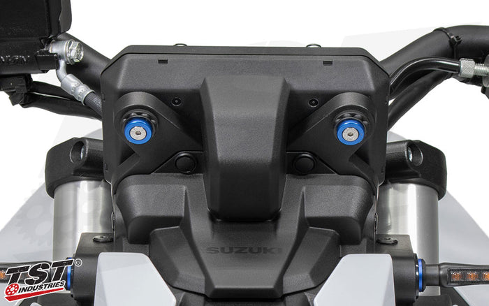 Upgrade your GSX-8S dash hardware with a premium feel and the anodized color of your choice.