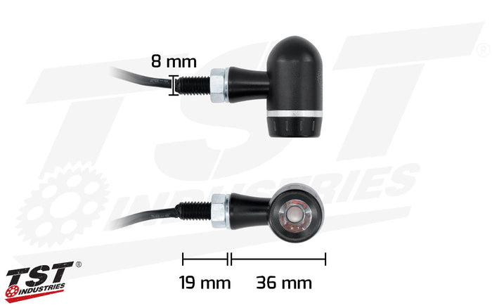 TST ECHO LED Pod Turn Signal Dimensions.