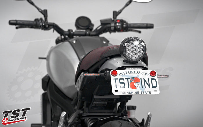 Give your XSR900 the look it deserves with the TST Elite-1 Fender Eliminator. (Signals and license plate light sold separately)