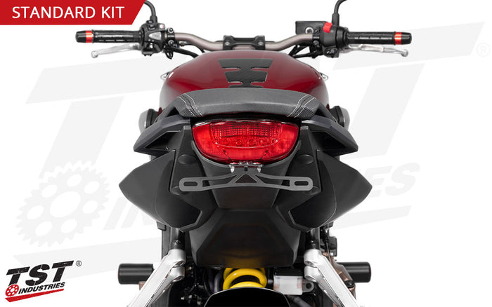 Fixed bracket is a non-adjustable, proprietary, lightweight design.