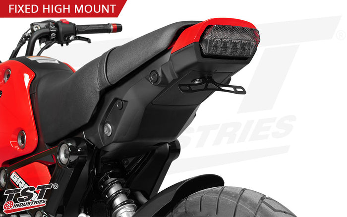 Laser cut steel bracket features a black powder coat finish.
