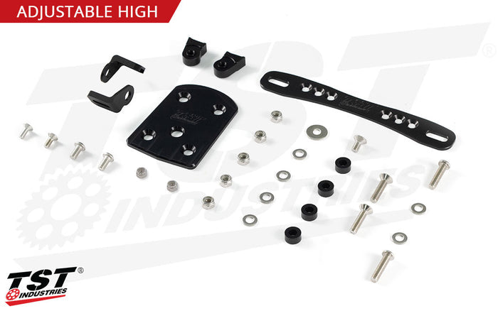 What's included in the TST Industries Elite-1 Adjustable Mount Fender Eliminator for the 2024+ Kawasaki ZX-6R.