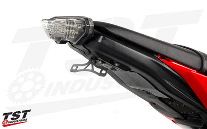 Keep your license plate in a stock location on your Yamaha FZ-09 / MT-09 with the "fixed high" mounting bracket.