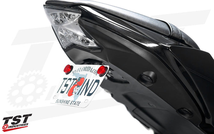 TST Industries Standard Fender Eliminator installed on the Kawasaki Ninja 650.