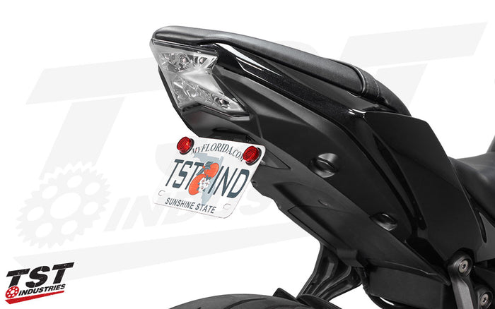 The TST Elite-1 Fender Eliminator fills in the hole left behind from removing the stock fender.