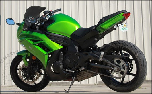 Kawasaki Ninja 650R Fender Eliminator (shown with TST LED Pod Signal Kit).