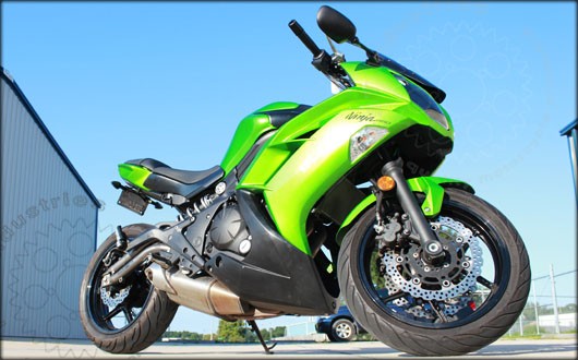 Kawasaki Ninja 650R Fender Eliminator (shown with TST LED Pod Signal Kit).