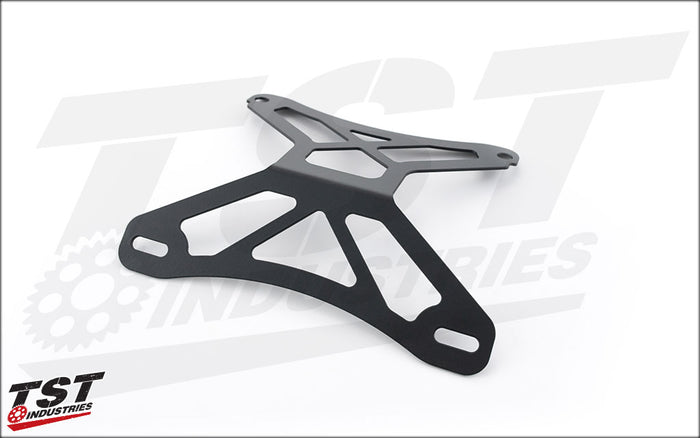 TST Fender Eliminator made from laser cut steel with black powder coat finish.