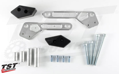 What's included in the Ninja 400 TST Frame Slider kit.